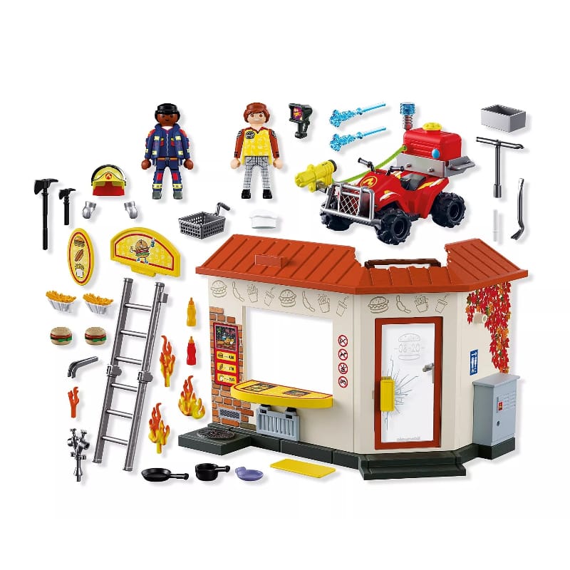 Playmobil Playmobil City Action 72195 Fire Quad with Burger Shop