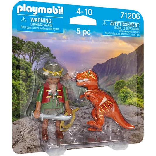Playmobil Playmobil DouPacks Default 71206 Adventurer with T-Rex