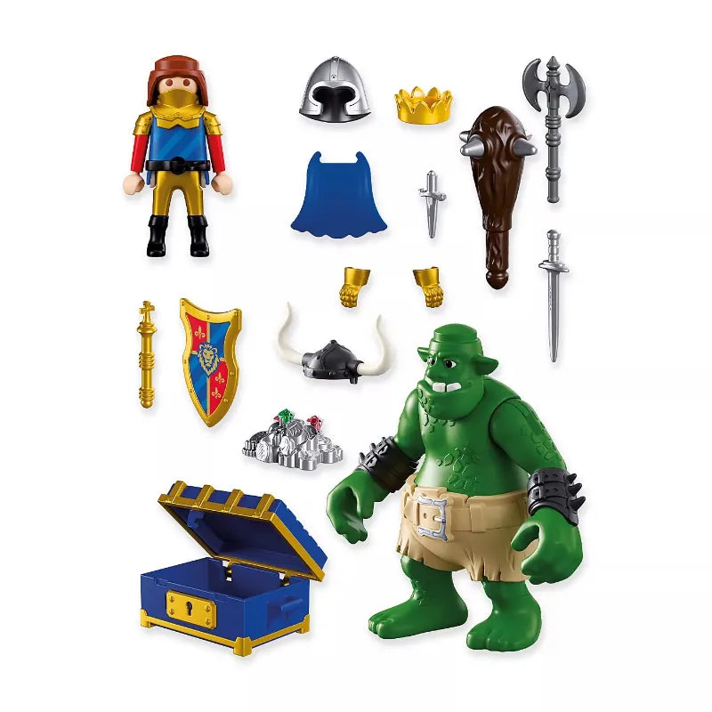 Playmobil Playmobil Knights 72116 Troll with Lion Knight Treasure
