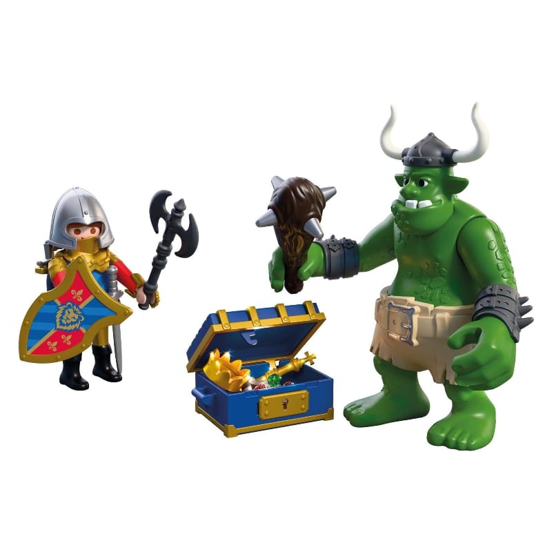 Playmobil Playmobil Knights 72116 Troll with Lion Knight Treasure