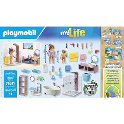 Playmobil Playmobil My Life 71611 Living House - Bathroom with Shower