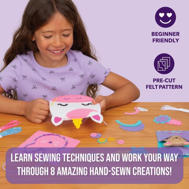 PlayMonster Art & Craft Activity Kits Craft-tastic: Let's Learn Sewing Art