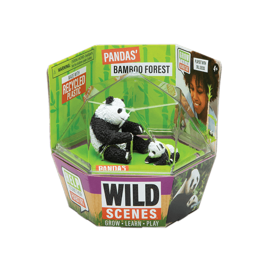 PLAYMONSTER Miniature WildLife Default Wild Scenes Panda's Bamboo Forest