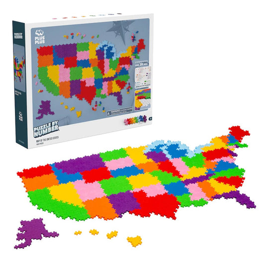 Plus-Plus Construction Default Puzzle by Number: Map of The United States