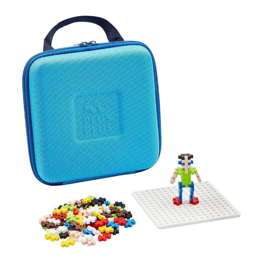 Plus-Plus Construction Plus Plus - Blue Travel Case w/100 Pieces & Baseplate