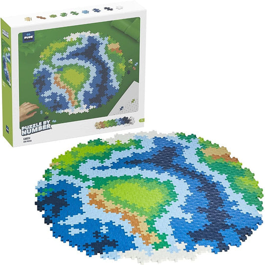Plus-Plus Construction Puzzle By Number - Earth