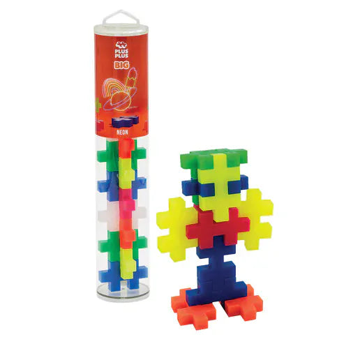 Plus Plus USA Construction Default Plus Plus Big Tube - 15 Piece Neon