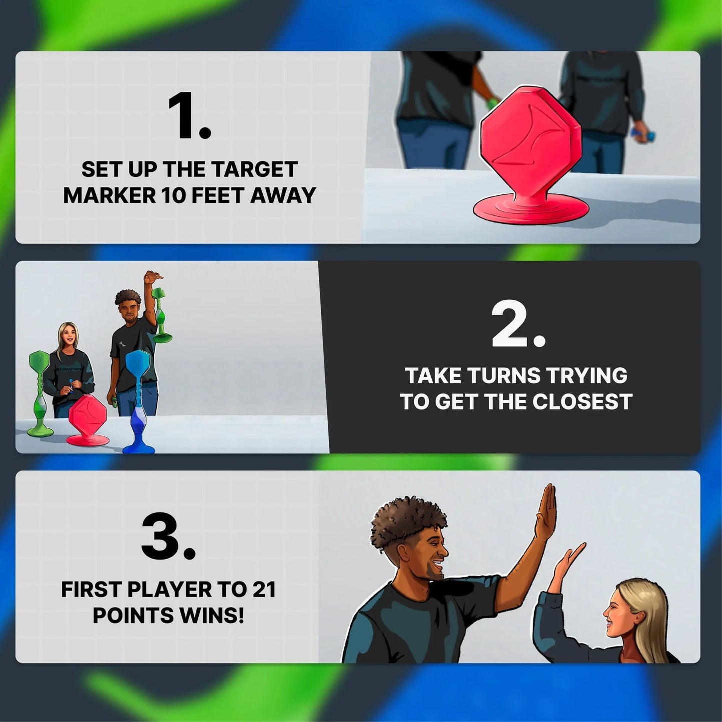 PopDarts Physical Play Games PopDarts: Rookie Pack - Blue & Green