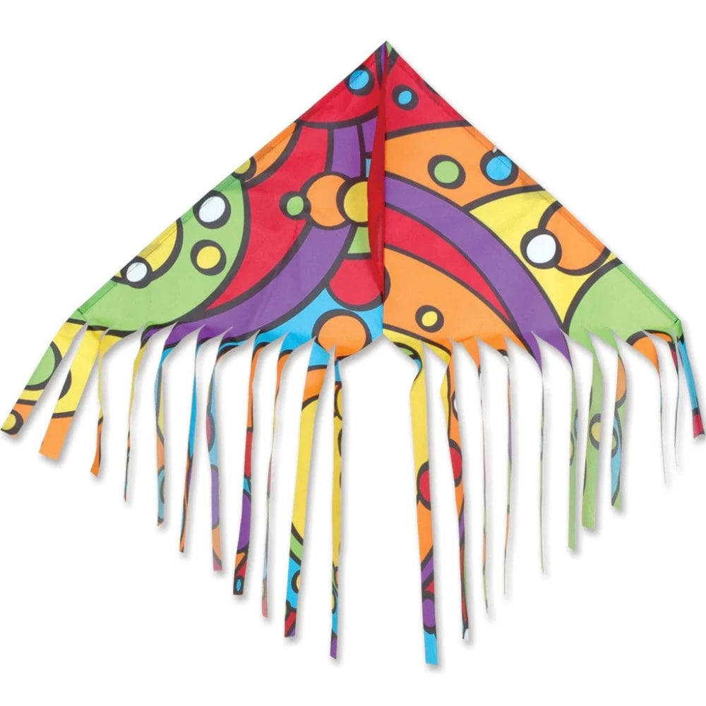 Premier Kites Kites Fringe Delta Kite - Rainbow Orbit