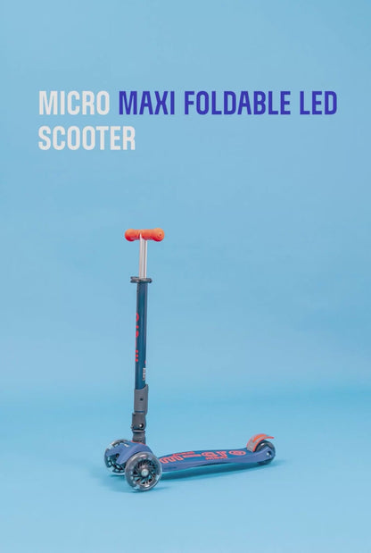 Maxi Foldable LED Scooter - Neon Yellow/Blue