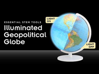 Illuminated Geopolitical Globe