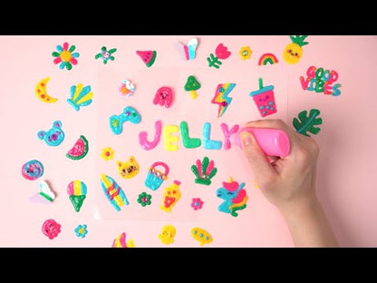 Paint & Peel Jelly Stickers Glitter Goals