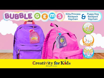 Bubble Gems Backpack Keychain Kitty Princess