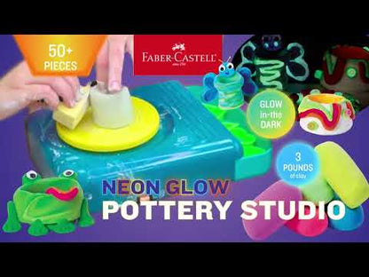 Neon Glow Pottery Studio