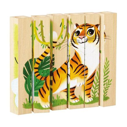 Quercetti Chunky Puzzles Default Four Puzzle - Endangered Animals