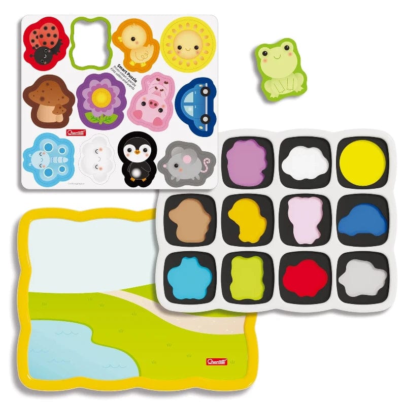 Quercetti Toddler Default Smart Puzzle: First Colors and Words