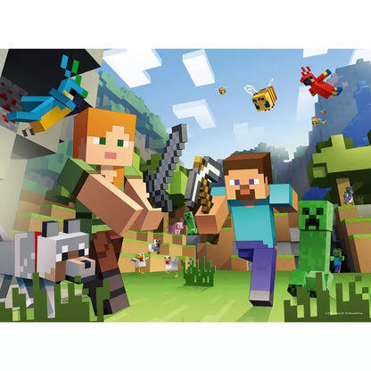 Ravensburger 100 Piece Puzzles Minecraft: Steve and Alex 100 Piece Puzzle