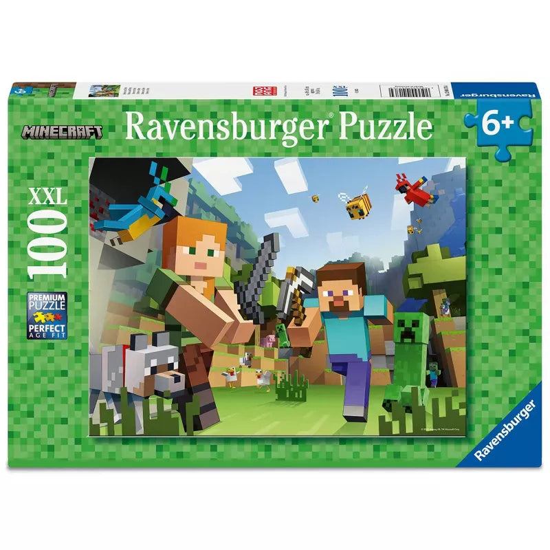 Ravensburger 100 Piece Puzzles Minecraft: Steve and Alex 100 Piece Puzzle
