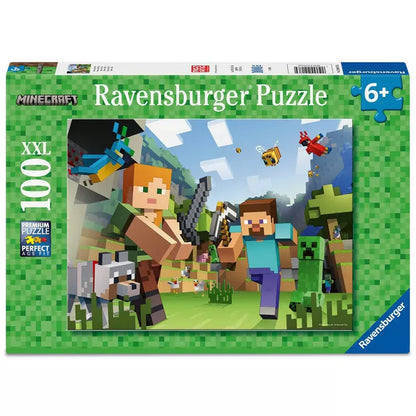 Ravensburger 100 Piece Puzzles Minecraft: Steve and Alex 100 Piece Puzzle