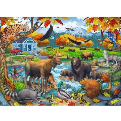 Ravensburger 100 Piece Puzzles Wildlife Gathering 150 Piece Puzzle