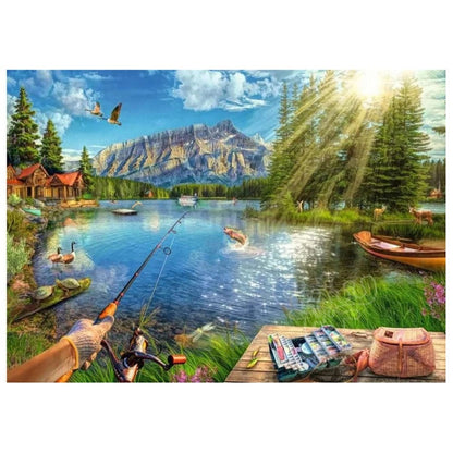 Ravensburger 1000 Piece Puzzles Default Life at the Lake 1000 Piece Puzzle