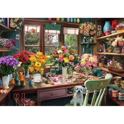 Ravensburger 1000 Piece Puzzles Flower Arranger's Shed 1000 Piece Puzzle