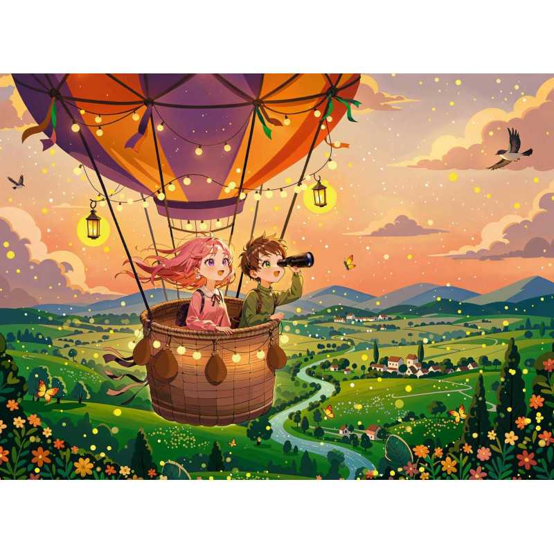 Ravensburger 300 Piece Puzzles Cozy Sunset Sky Ride 300 Piece Puzzle