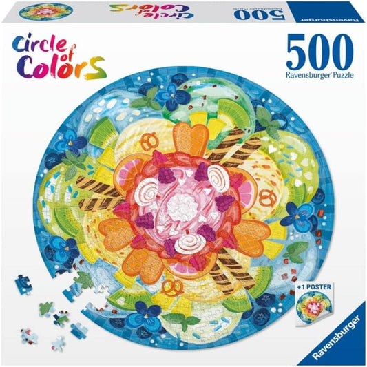 Ravensburger 500 Piece Puzzles Default Circle of Colors: Ice Cream 500 Piece Puzzle