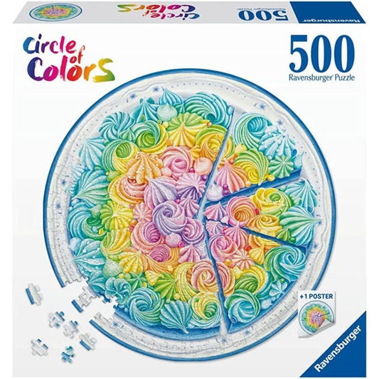 Ravensburger 500 Piece Puzzles Default Circle of Colors: Rainbow Cake 500 Piece Puzzle