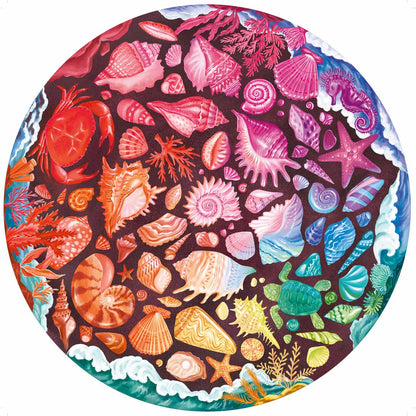 Ravensburger 500 Piece Puzzles Default Circle of Colors: Seashells 500 Piece Round Puzzle