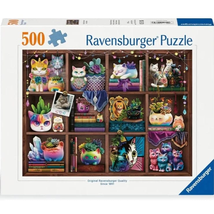 Ravensburger 500 Piece Puzzles Default Cubby Cats and Succulents 500 Piece Puzzle