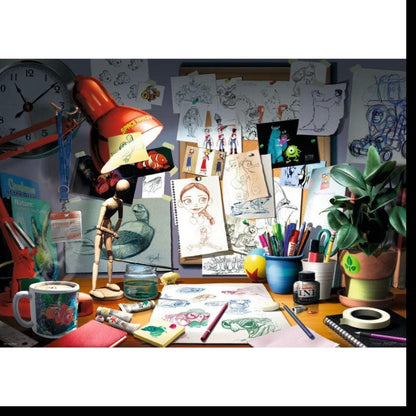 Ravensburger Disney Puzzles Disney-Pixar: The Artist's Desk 1000 Piece Puzzle