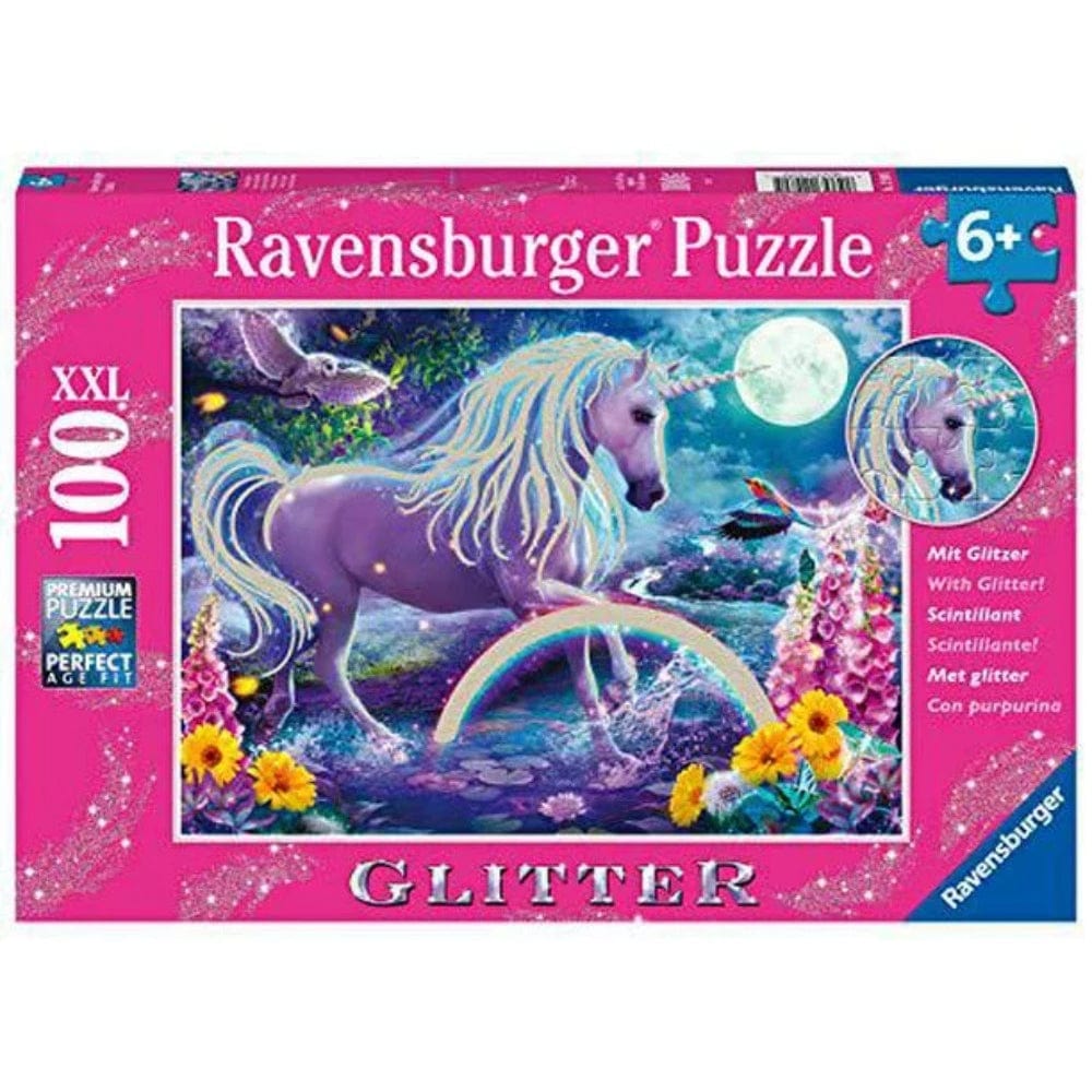 Ravensburger Fantasy Puzzles Glitter Unicorn 100 Piece Puzzle