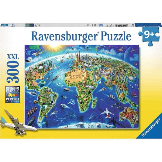 Ravensburger Puzzles World Landmarks Map 300 Piece Puzzle
