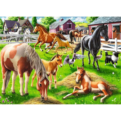 Ravensburger Under 100 Piece Puzzles Happy Horses 60 Piece Puzzle