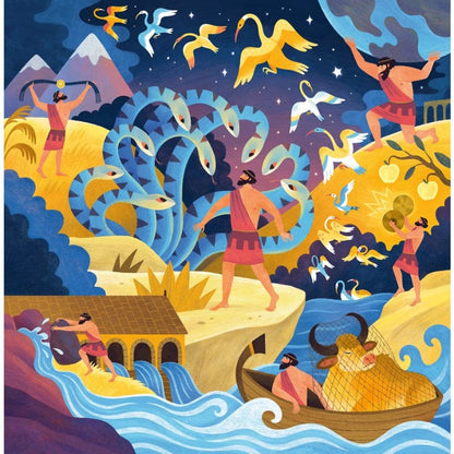 Ravensburger Under 100 Piece Puzzles Tales Around The World - Twelve Labors of Hercules 64 Piece Puzzle