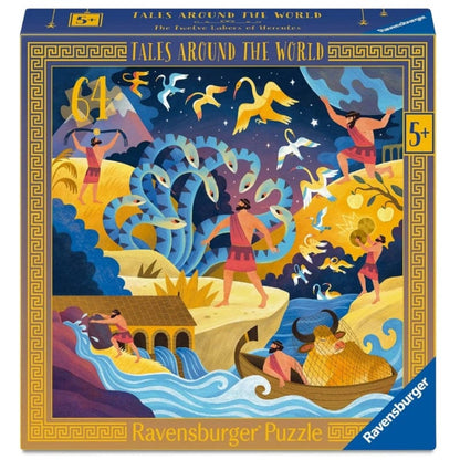 Ravensburger Under 100 Piece Puzzles Tales Around The World - Twelve Labors of Hercules 64 Piece Puzzle