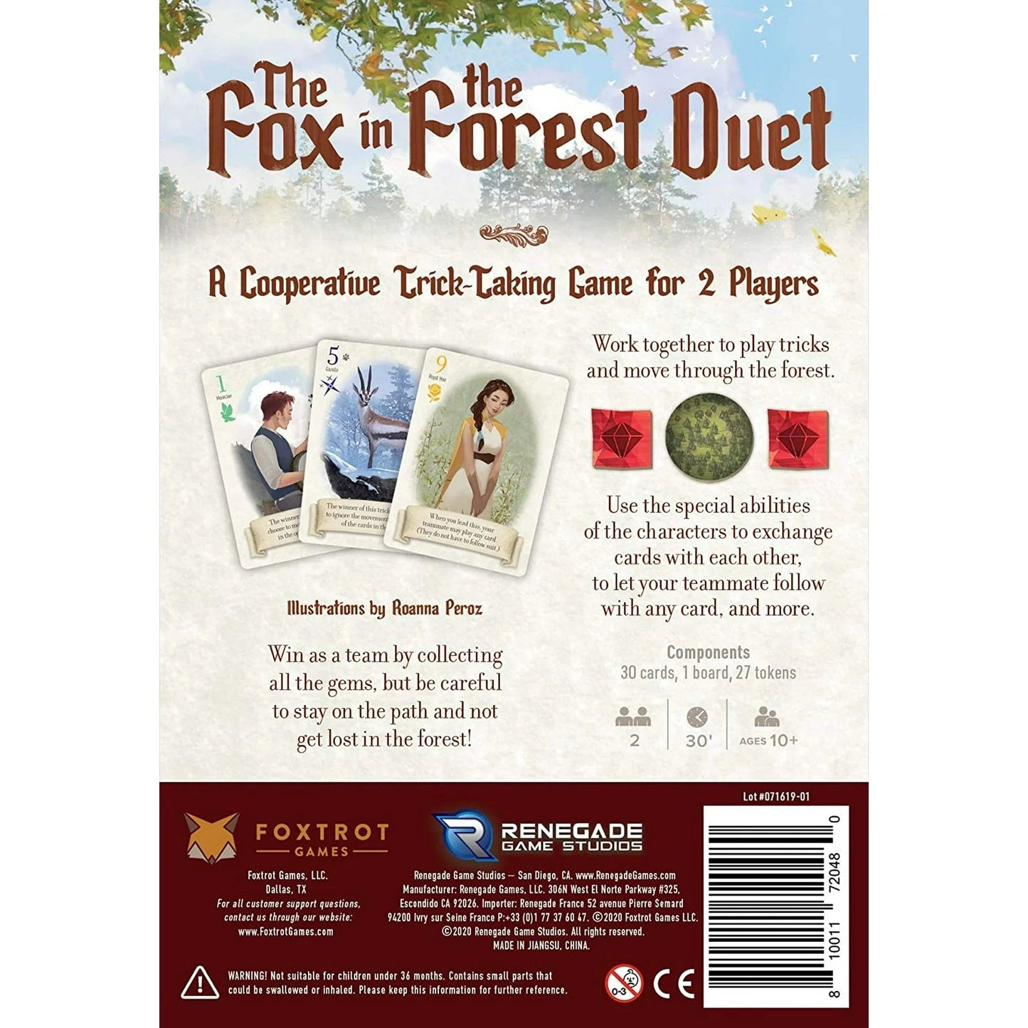 Renegade Game Studios Card Games Default The Fox in the Forest: Duet