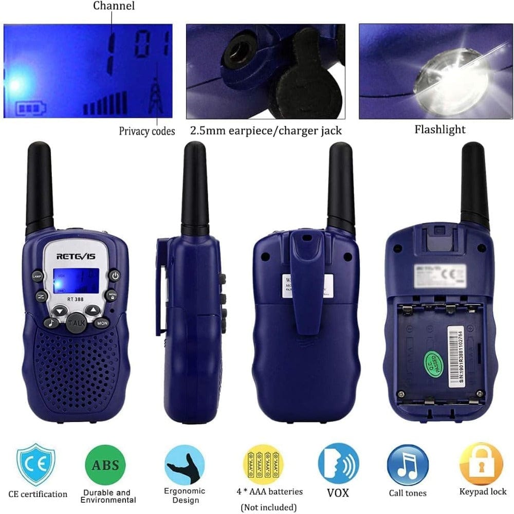 Retevis Walkie Talkie Default Walkie Talkies - Dark Blue