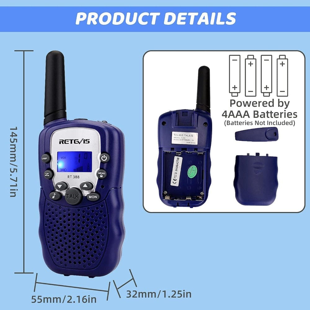 Retevis Walkie Talkie Default Walkie Talkies - Dark Blue