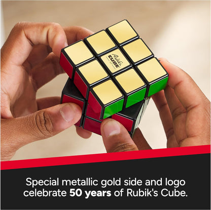 Rubiks Brain Teaser Games Default Rubik's Cube Retro 50th Anniversary Edition