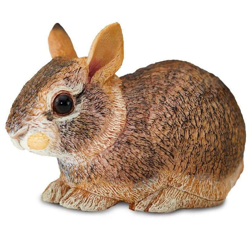 Safari Ltd Miniature Woodland WildLife 262129 Eastern Cottontail Baby Rabbit