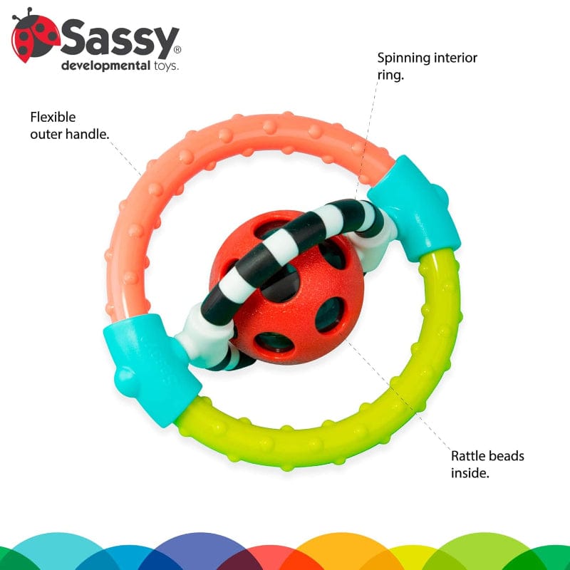 Sassy Rattles & Teethers Spin & Chew Flex Ring Rattle