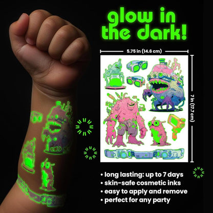 Savvi Temporary Tattoos Default Mad Creature Lab Glow Tattoos