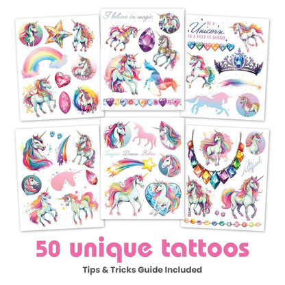 Savvi Temporary Tattoos Default Magic Gem Unicorn Tattoos