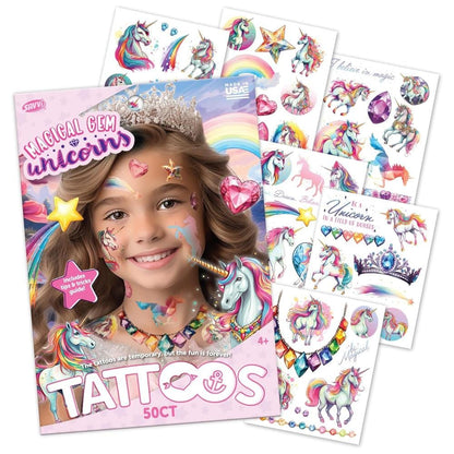 Savvi Temporary Tattoos Default Magic Gem Unicorn Tattoos