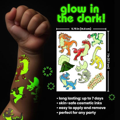 Savvi Temporary Tattoos Default Mighty Dino Glow Tattoos