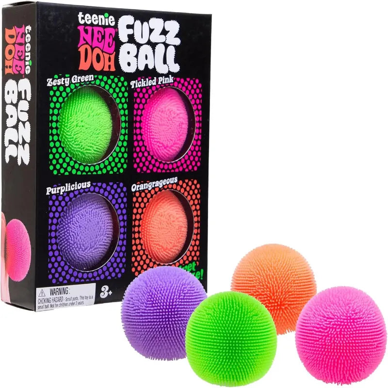 Schylling Fidget Toys NeeDoh - Teenie Fuzz Balls Multipack