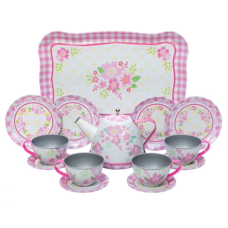 Schylling Pretend Play Fancy Tin Tea Set