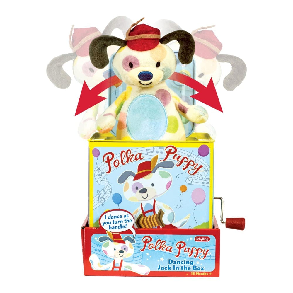 Schylling Toddler Default Polka Puppy Jack In Box